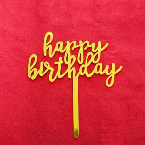 HAPPY BIRTHDAY GOLD TOPPER